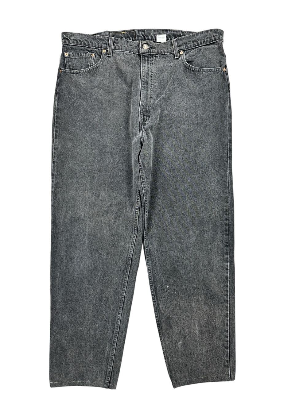 Levi's Vintage Made in USA 1997 550 Relaxed Fit Jeans Washed Black/Charcoal — 42